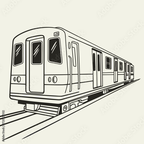 train on a white background