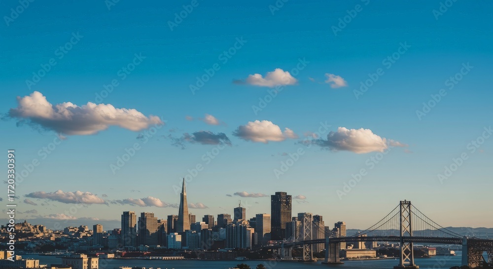 Fototapeta premium San Francisco skyline with Bay Bridge