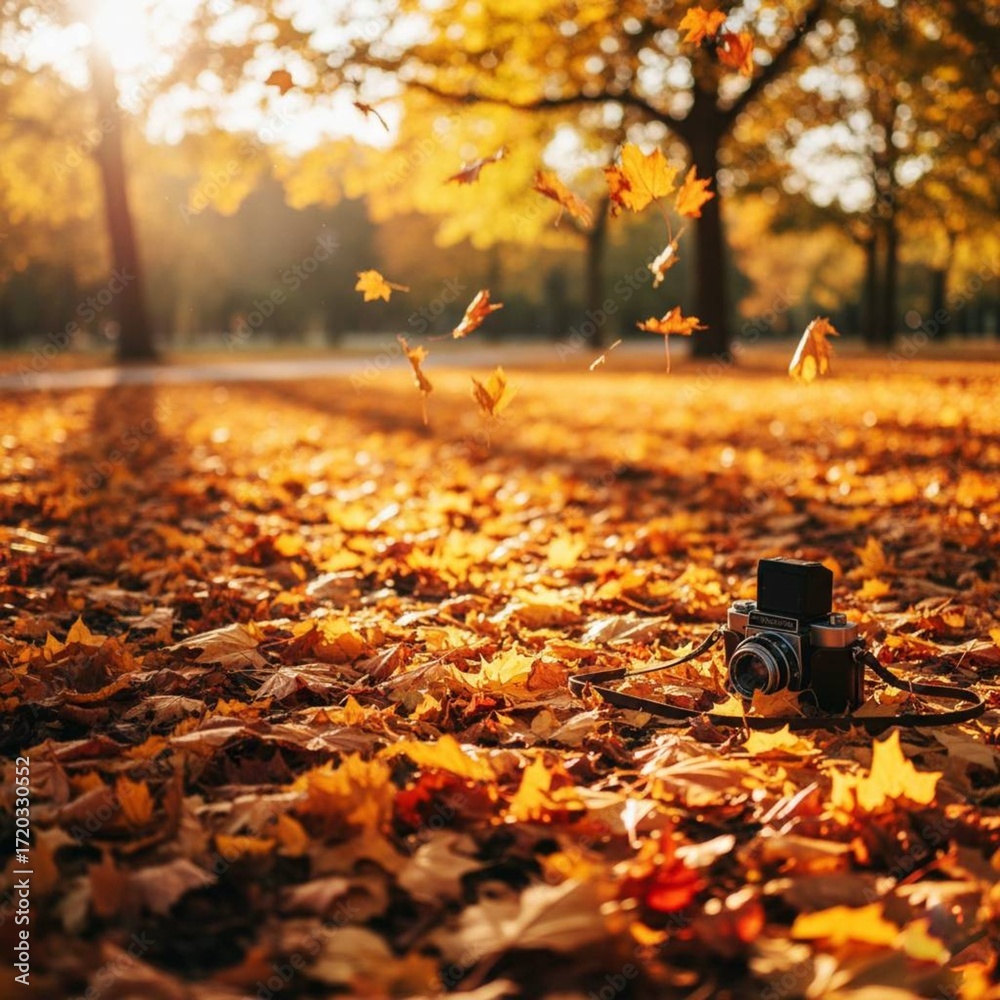 autumn leaves in the park Stock Photo | Adobe Stock