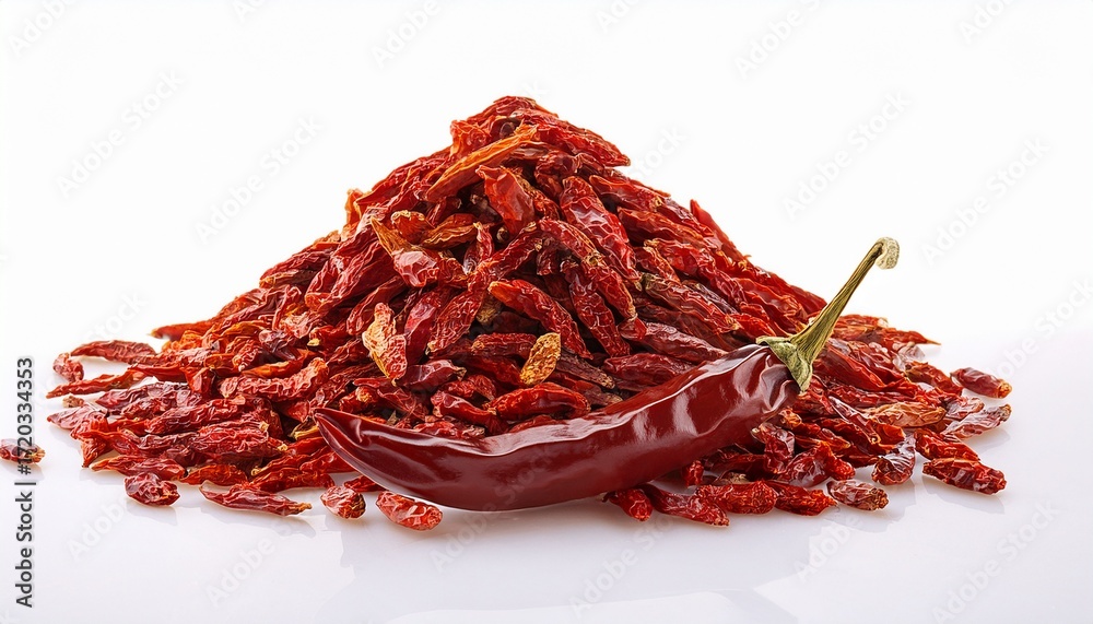 Naklejka premium dried red chili pepper isolated on white background