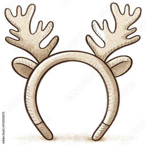 Reindeer antlers headband in cute holiday design for festive occasions  