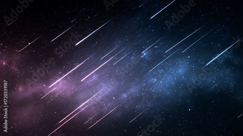 abstract background with colored shooting stars