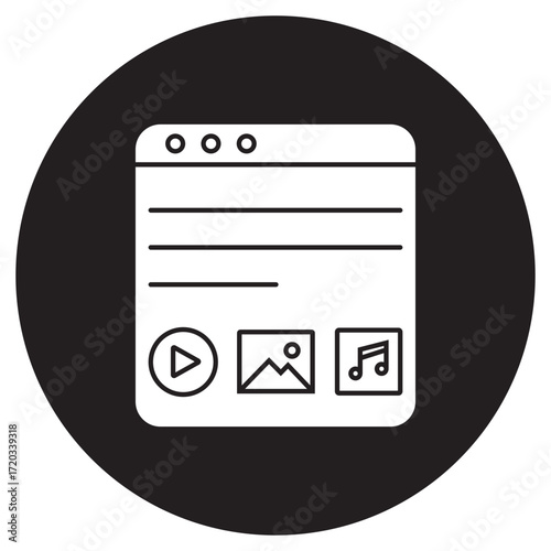 Content Icon, Power of Content, Crafting Stories that Connect, Driving Engagement with Content, Future of Content Strategy, vector