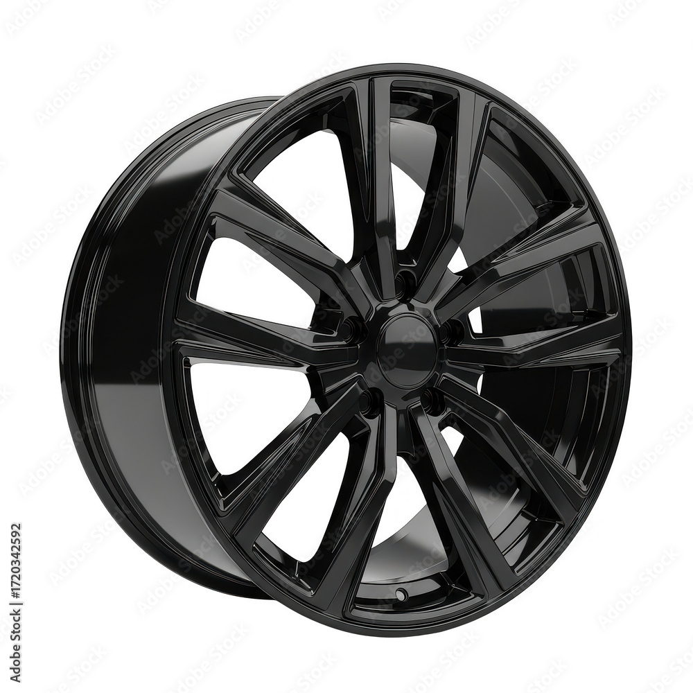 Obraz premium Black Alloy Wheel Automotive