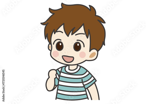 ため息をつく男の子