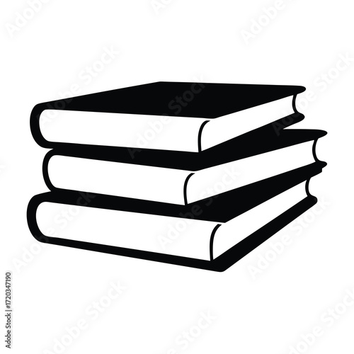 Stack of books vector illustration for education, reading, and library related designs and graphics use