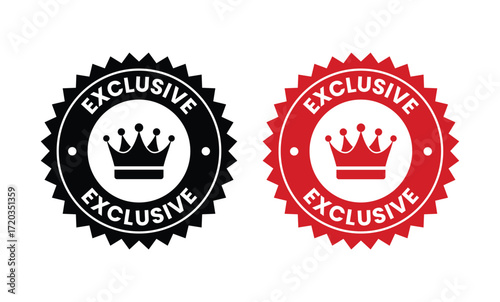 Exclusive badge circle logo template. Suitable for business, promotion, information and product label.