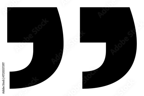 Quotation mark png sticker, transparent background