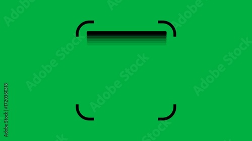 QR code scanner with green background 