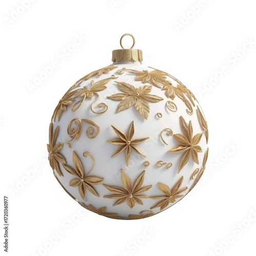 Christmas ornaments, holiday decorations, luxury baubles, red and gold ornaments PNG transparent background
