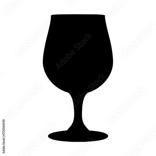 Download cognac glass vector silhouette image for wine and spirits related designs and projects