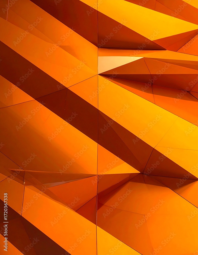 Obraz premium Geometric orange facade