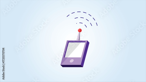 Simple Radio Control with Signal Waves vector