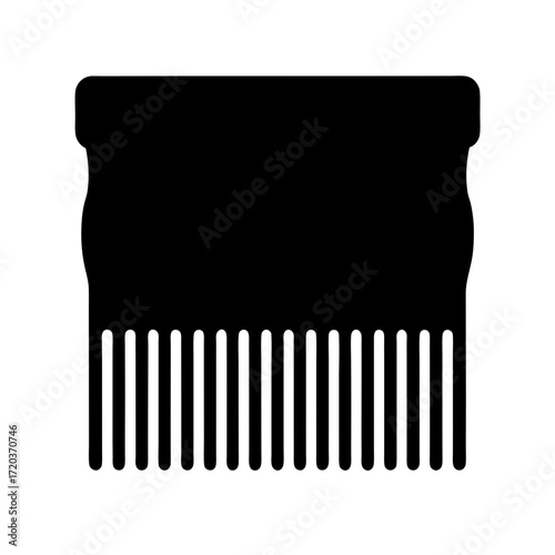 Vector art of black hair pick silhouette, perfect for afro, comb, beauty, care, and grooming designs, ideal for salon and barber shop