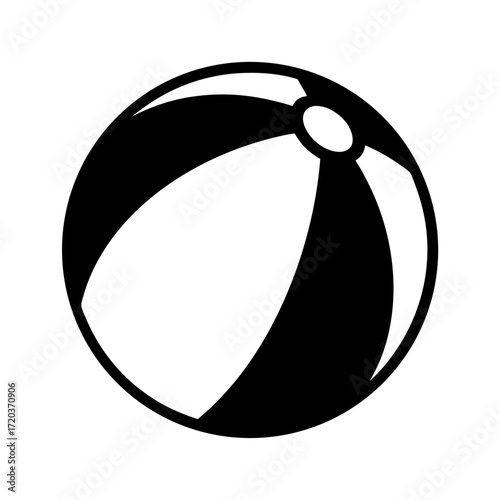 Vector art of beach ball, a classic summer toy for fun in the sun, perfect for pool parties and outdoor games