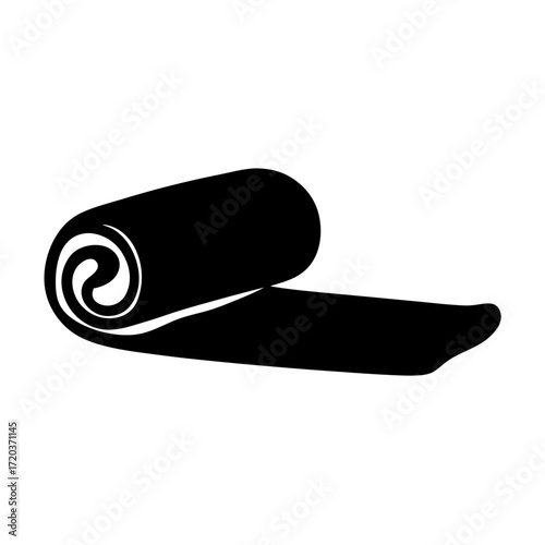 Illustration of a rolled towel, often used in bathrooms, spas, or gyms for drying and hygiene