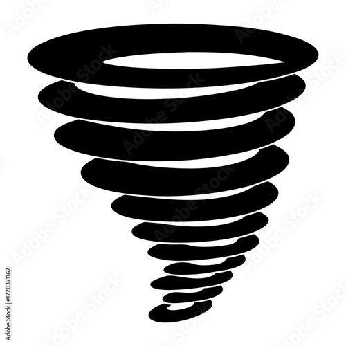 Vector art of tornado, a powerful and destructive natural phenomenon, representing danger, force, and the unpredictability of nature