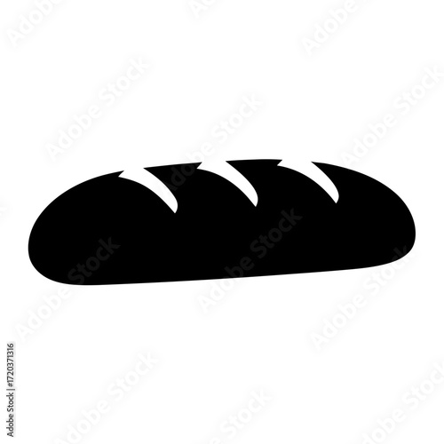 Vector art of loaf of bread icon represents staple food, baking, bakery product, and a symbol of nourishment and sustenance
