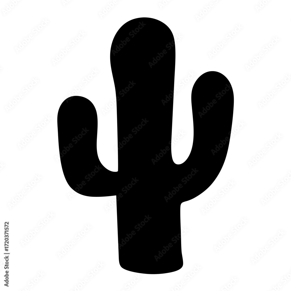Obraz premium Illustration of a saguaro cactus, a succulent plant native to the sonoran desert in arizona and mexico