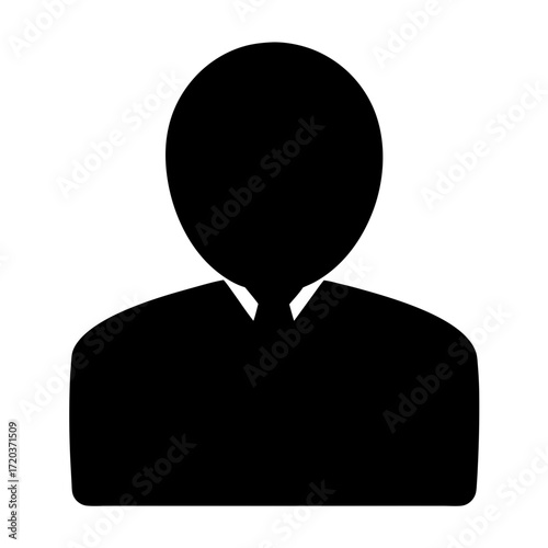 Vector art of anonymous person silhouette, a simple and mysterious representation of an individual, perfect for design projects, showcasing its minimalist style