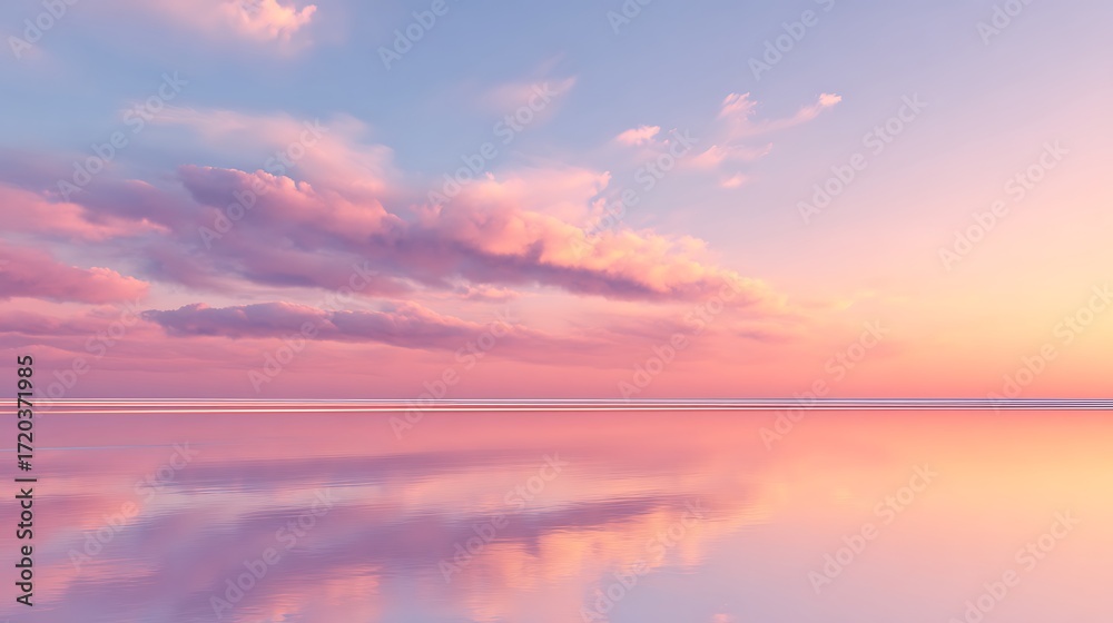 Fototapeta premium sunset over the lake