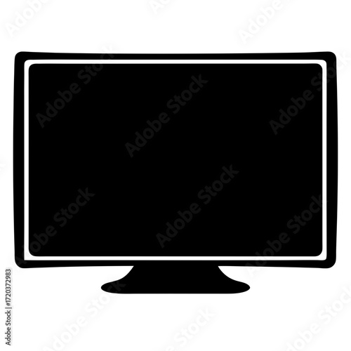 Black television monitor screen display device technology for entertainment and media viewing