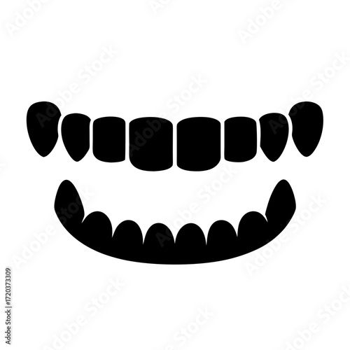 Teeth mouth smile dental human gums healthy oral care dentist orthodontics black and white art