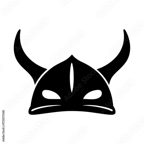 Viking helmet vector graphic norse warrior symbol scandinavian horned helmet illustration icon design