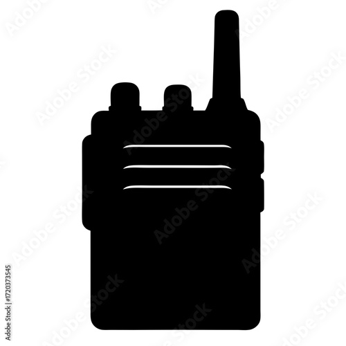 Portable two way radio communication device transceiver walkie talkie icon vector illustration design