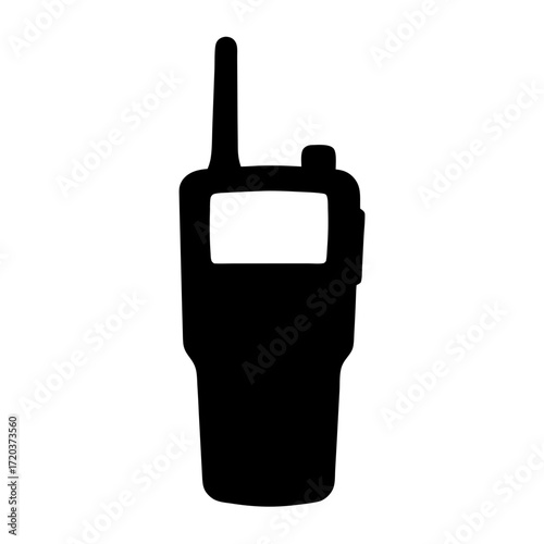 Portable two way radio communication device vector illustration walkie talkie transceiver icon design