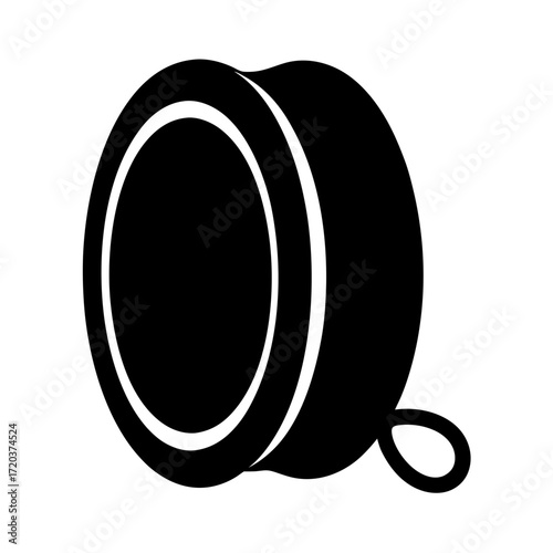 Yo yo toy vector illustration, classic skill toy, vintage yo yo, string toy, children's toy icon