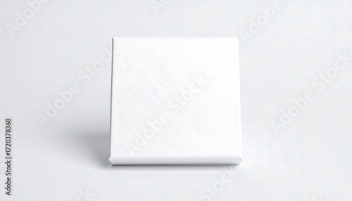 Blank white canvas print mockup
