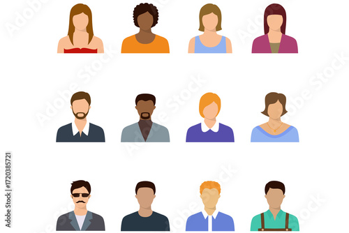 Wallpaper Mural business people icons set Torontodigital.ca