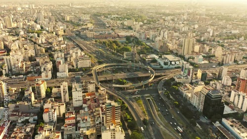 Aerial view captures the sprawling cityscape of buenos aires, argentina