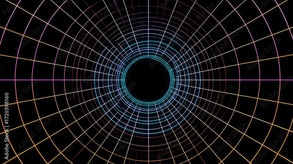 Fototapeta premium black and white tunnel background