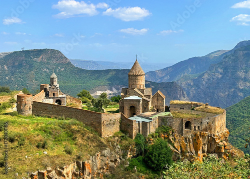 Cuadro en lienzo Tatev monastery, syunik region, Armenia, wings of Tatev ropeway