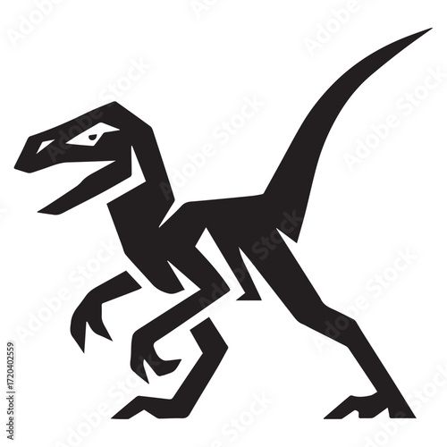 velociraptor  icon logo symbol vector illustration 