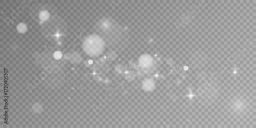 white bokehMagic Grey Bokeh Glow PNG with Soft Focus Circles and Gentle Shine for Celebration or Party Design