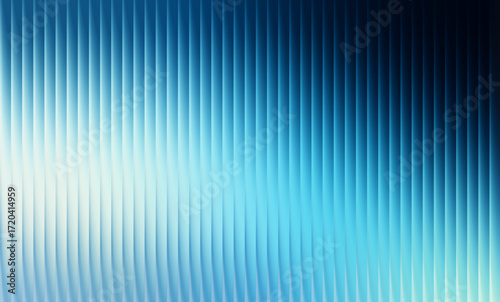 A gradient of white to blue glass with transparent light refractions and prismatic ripples on a dark background, showcasing a smooth texture, slight gloss
