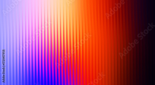 A gradient of yellwo to purple glass with transparent light refractions and prismatic ripples on a dark background, showcasing a smooth texture, slight gloss