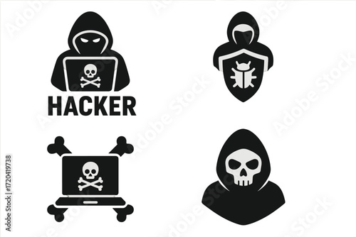  Hackers and Threat Symbols