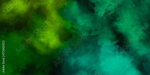  Deep Greens and Teals, Evoking the Lush Mysteries of a Forest Canopy and the Ethereal Flow of Subaquatic Worlds Emerald Hues For Creative Design Vibrant Green Abstract Smoke Background.