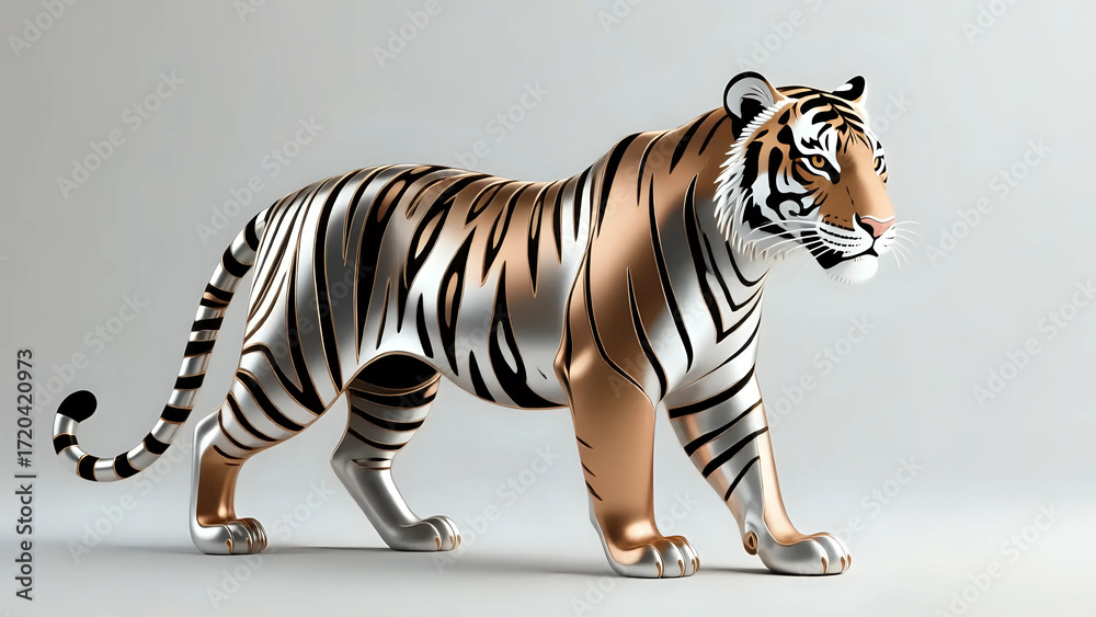 Fototapeta premium Tiger on a isolated background 