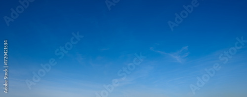 Photography Wide panorama clear blue sky with no clouds