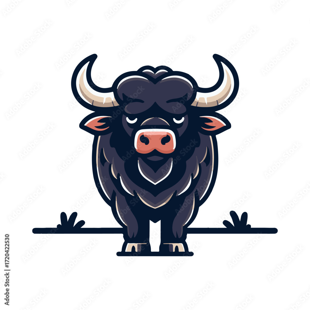 Naklejka premium buffalo illustration design