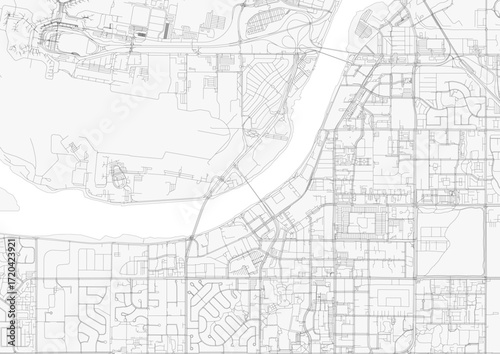 A detailed vector map of Richwond , showing intricate road networks and urban infrastructure with a zoomed-in perspective.
