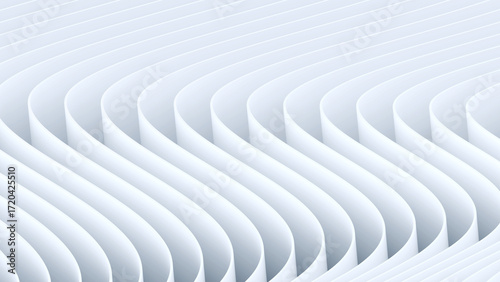 Fotografie Abstract white wave background. 3d rendering