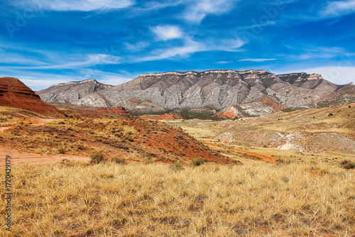 Spectacular September View of the Bighorn Mountains from Shell Creek Recreation Area near Shell Wyoming.