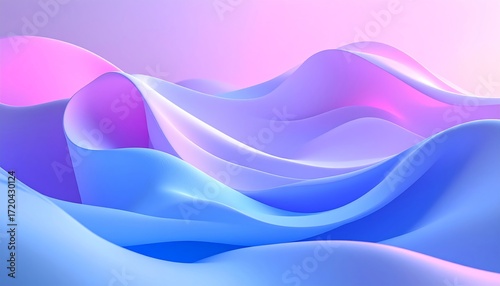 Abstract illustration of flowing, pastel-colored fabric, depicting gentle waves with soft light and subtle gradients. Forms a smooth, serene composition
