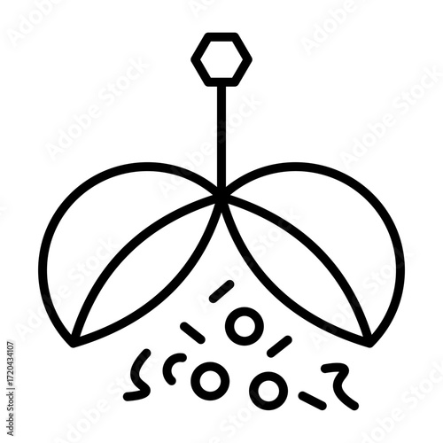 Confetti ball vector line icons design